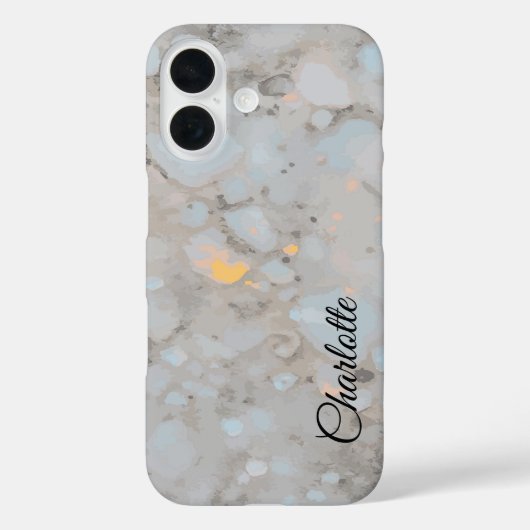 名前をカスタムする白色結晶 Case-Mate iPhoneケース (裏面)