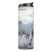 名前をカスタムする白馬 タンブラー (回転左)