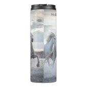 名前をカスタムする白馬 タンブラー (裏面)