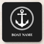 名前をカスタムする白黒コースターコルクバックai0c コースター (正面)