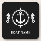 名前をカスタムする白黒コースターコルクバックai0d コースター (正面)