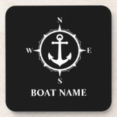 名前をカスタムする白黒コースターコルクバックai0e コースター (正面)