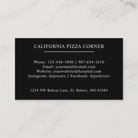 名前をカスタムする白黒ディアアントラーモノグラム 名刺 (裏面)