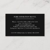 名前をカスタムする白黒ディアアントラーモノグラム 名刺 (裏面)