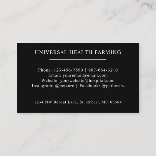 名前をカスタムする白黒ディアアントラーモノグラム 名刺 (裏面)