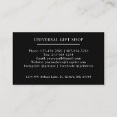 名前をカスタムする白黒ディアアントラーモノグラム 名刺 (裏面)