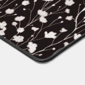 名前をカスタムする白黒フローラがかわいい デスクマット (コーナー)