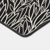 名前をカスタムする白黒植物事務所アクセサリ デスクマット (コーナー)