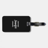 名前をカスタムする白黒 ラゲッジタグ (裏面横)