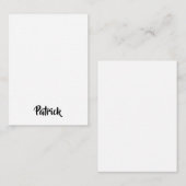 名前をカスタムする白 ノートカード (正面/裏面)