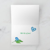 名前をカスタムする祖父母の日と朝顔 カード (内部)