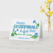 名前をカスタムする祖父母の日と朝顔 カード (黄色い花)