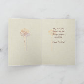 名前をカスタムする祖父76th誕生日ブラウン カード (内部)