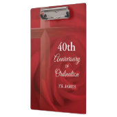 名前をカスタムする祭司記念日コーディネーションレッドローズ クリップボード (左)