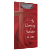 名前をカスタムする祭司記念日コーディネーションレッドローズ クリップボード (右)