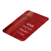 名前をカスタムする祭司記念日コーディネーションレッドローズ マグネット (左側)