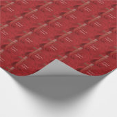 名前をカスタムする祭司記念日コーディネーションレッドローズ ラッピングペーパー (角)