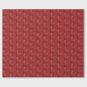 名前をカスタムする祭司記念日コーディネーションレッドローズ ラッピングペーパー (フラット)