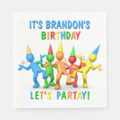 名前をカスタムする私の誕生日だ!パルタイ行こう! スタンダードランチョンナプキン (正面)