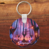 名前をカスタムする秋に魅入った白美の森 キーホルダー (裏面)