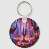 名前をカスタムする秋に魅入った白美の森 キーホルダー (裏面)