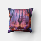 名前をカスタムする秋に魅入った白美の森 クッション (裏面)