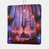 名前をカスタムする秋に魅入った白美の森 セラミックオーナメント (左)