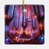 名前をカスタムする秋に魅入った白美の森 セラミックオーナメント (正面)