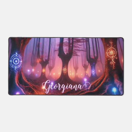 名前をカスタムする秋に魅入った白美の森 デスクマット (正面)