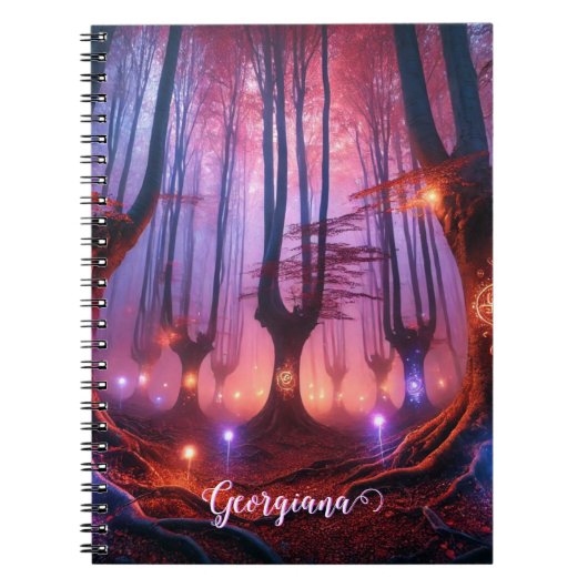 名前をカスタムする秋に魅入った白美の森 ノートブック (正面)