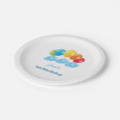 名前をカスタムする第1バースデーボーイ ペーパープレート (アングル)