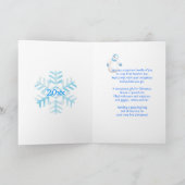 名前をカスタムする第1回クリスマス雪だるまフォトカード シーズンカード (内部)