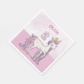 名前をカスタムする第2期ピンクの王冠 スタンダードランチョンナプキン (角)