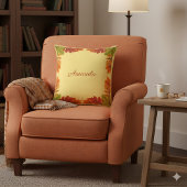 名前をカスタムする紅葉キープサケ クッション