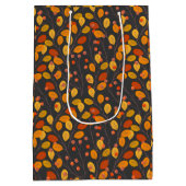 名前をカスタムする紅葉 ミディアムペーパーバッグ (裏面)