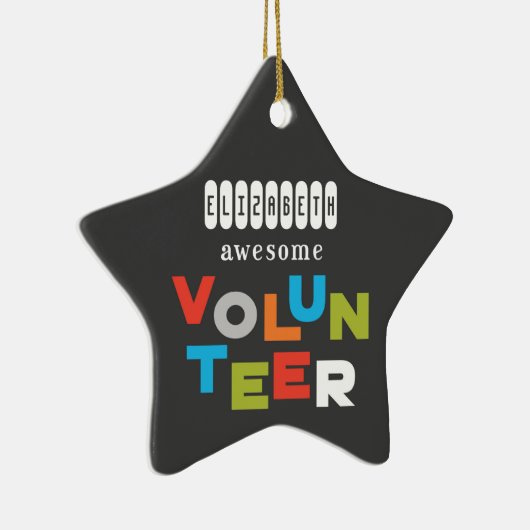 名前をカスタムする素晴らしの感謝 セラミックオーナメント (右)