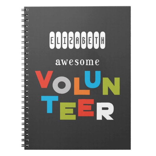 名前をカスタムする素晴らしの感謝 ノートブック (正面)