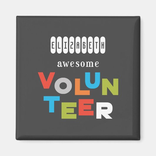 名前をカスタムする素晴らしの感謝 マグネット (正面)