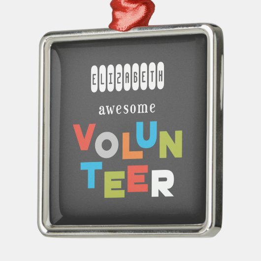 名前をカスタムする素晴らしの感謝 メタルオーナメント (左)