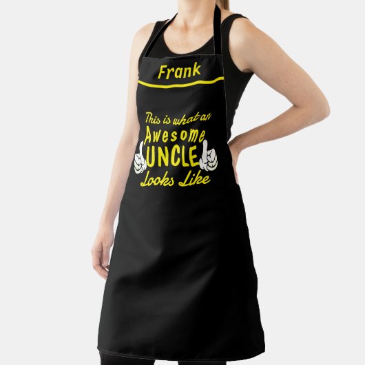 名前をカスタムする素晴らしアンクルエプロンパーソナライズされたズ エプロン (インサイチュ)