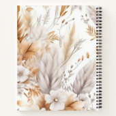 名前をカスタムする素朴ボモダンヘミアン野草 ノートブック (裏面)