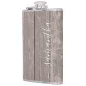 名前をカスタムする素朴再生材フラスコ フラスク (左)