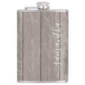 名前をカスタムする素朴再生材フラスコ フラスク (正面)