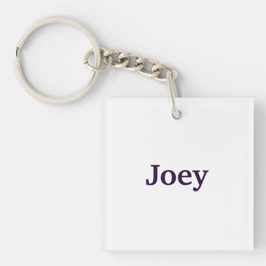 名前をカスタムする紫文字 キーホルダー (正面)