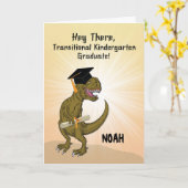 名前をカスタムする経過幼稚園卒業 カード (黄色い花)