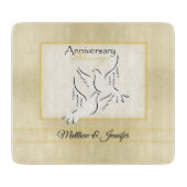 名前をカスタムする結婚の記念日恵み カッティングボード (正面)