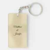 名前をカスタムする結婚の記念日恵み キーホルダー (裏面)