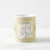 名前をカスタムする結婚の記念日恵み コーヒーマグカップ (中央)