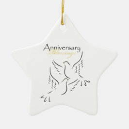 名前をカスタムする結婚の記念日恵み セラミックオーナメント