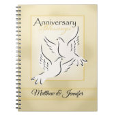 名前をカスタムする結婚の記念日恵み ノートブック (正面)
